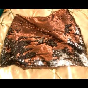 NWT brown sequined skirt
